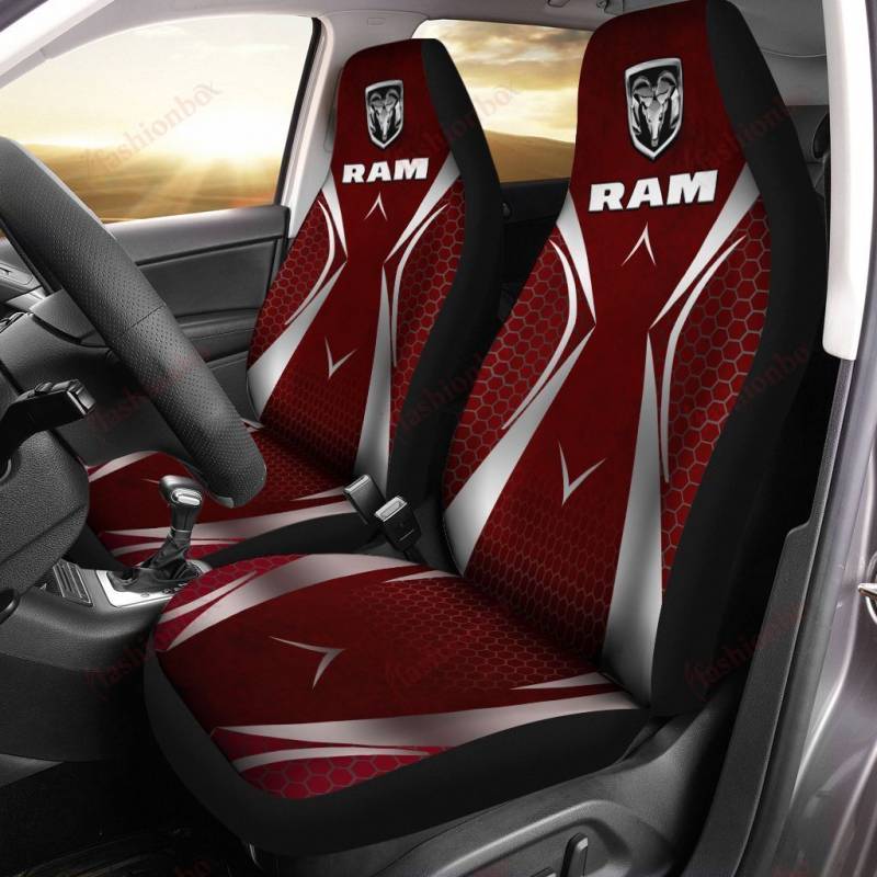 Dodge Ram VTH Car Seat Cover (Set of 2) Ver 2 (Red)