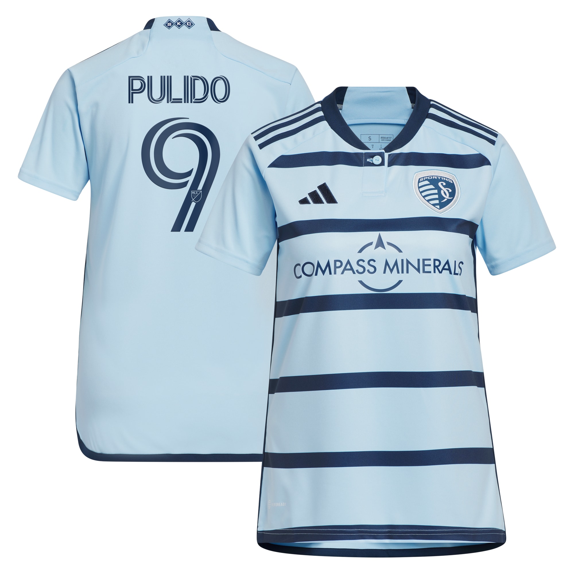 Alan Pulido Sporting Kansas City Women's 2023 Hoops 4.0 Replica Player Jersey – Light Blue