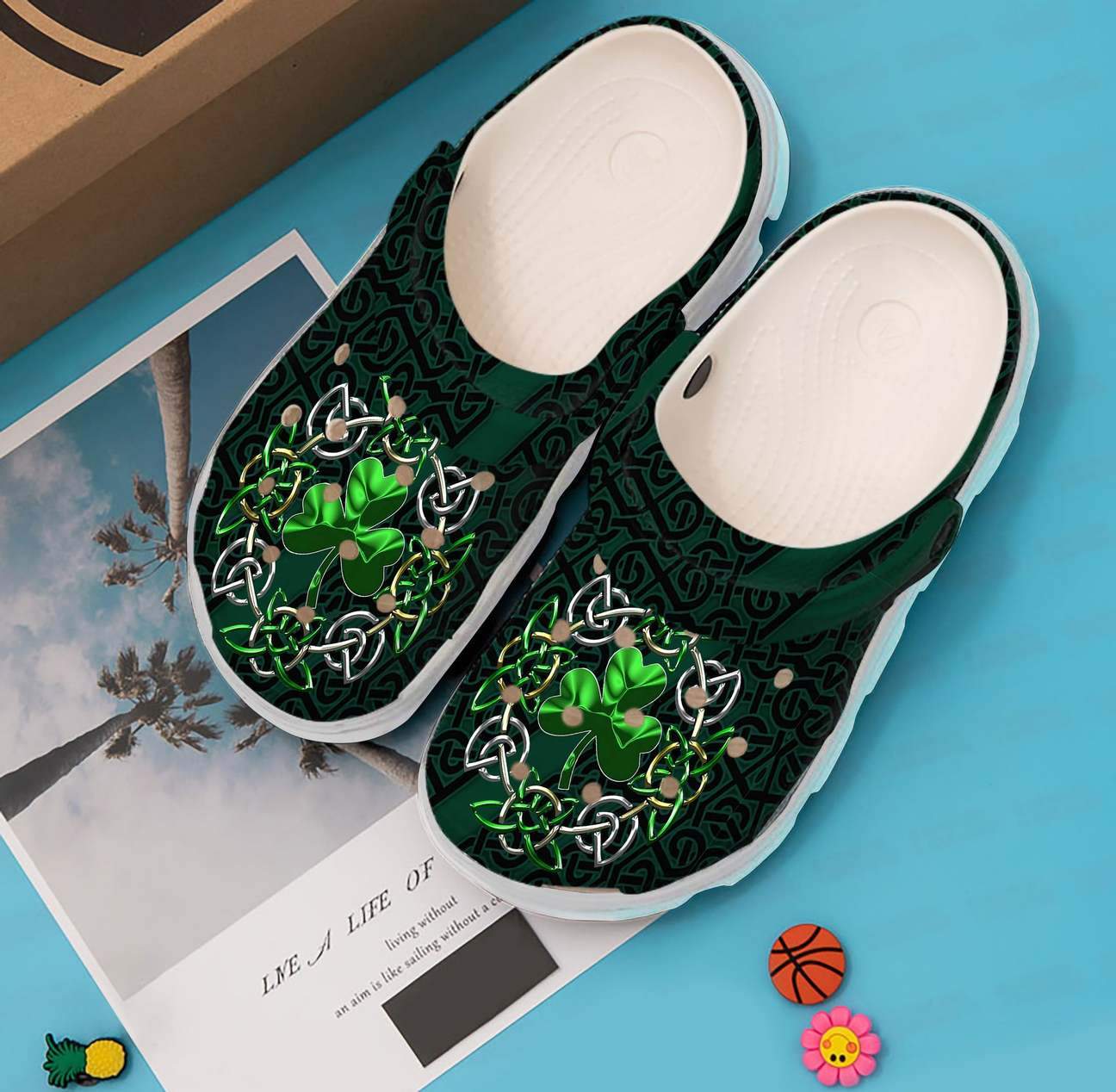 Irish Personalized Clog, Custom Name, Text, Color, Number Fashion Style For Women, Men, Kid, Print 3D Clover