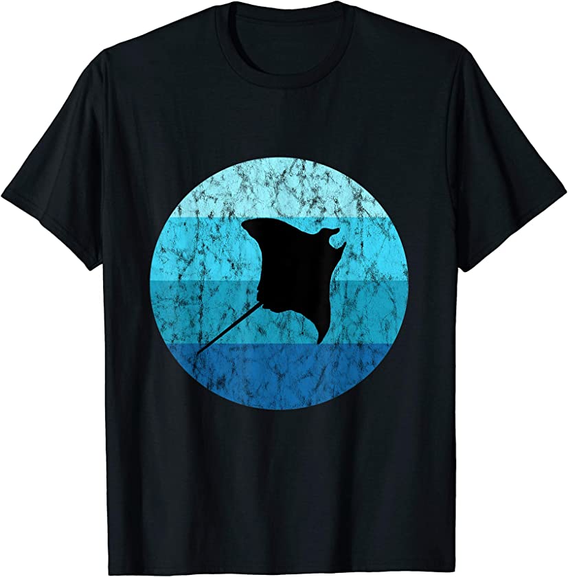 Stingray Manta Ray Retro Vintage Ocean Water Animal T-Shirt