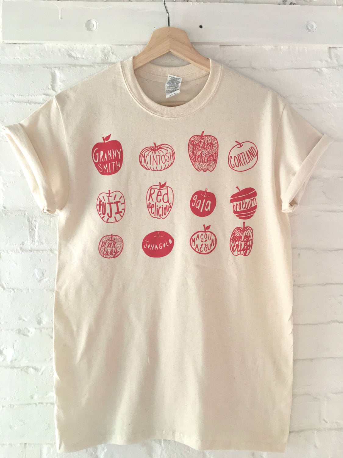 Apple Garden Food Screen Print T-Shirt, Foodie Gardening Clothing Gift, Graphic Tee