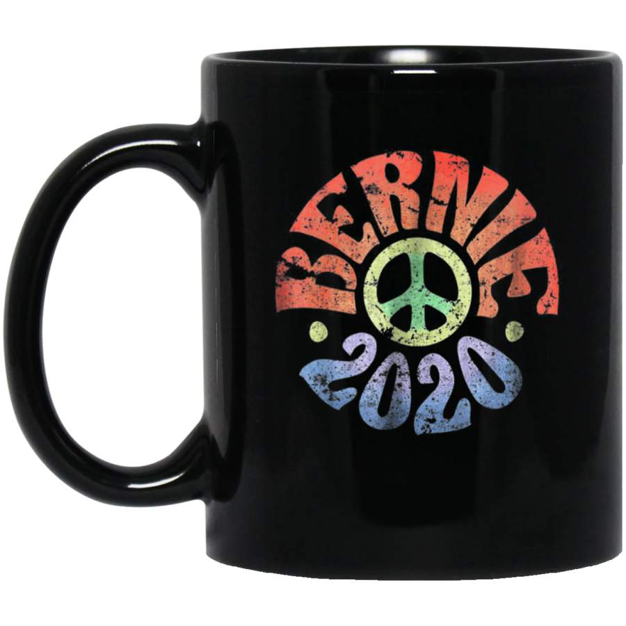 Bernie 2020 Peace Vintage Mug 11 oz 15 oz Black Mug