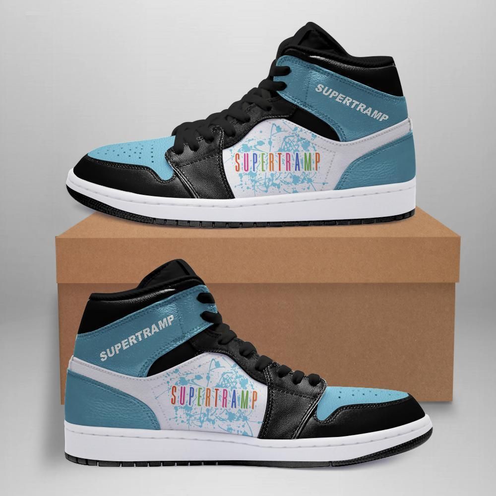 Supertramp Rock Band Air Jordan Sneakers Blue Black Team Custom Design Shoes Sport Eachstep Gift For Fans