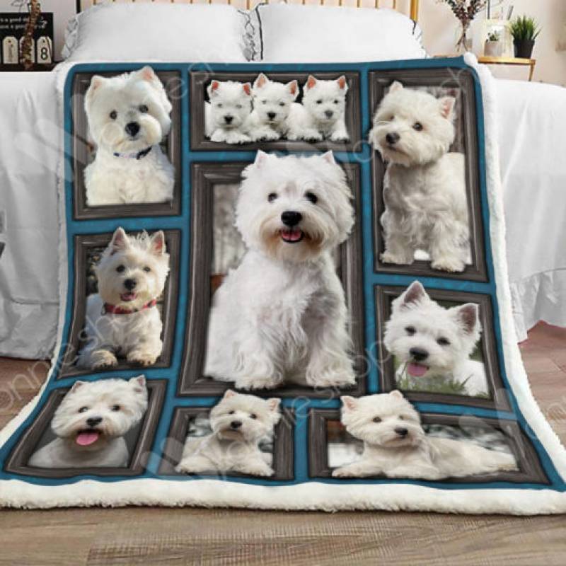 Westie Dog Sherpa Blanket DCB2101 85O34