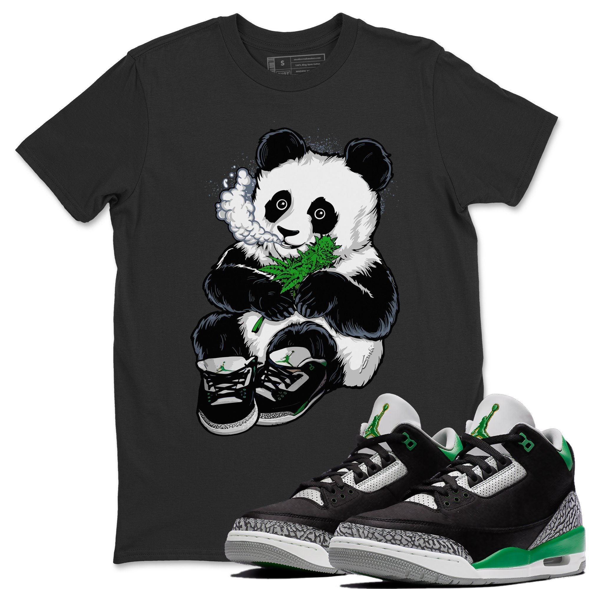 Smoking Panda T-Shirt – Air Jordan 3 Pine Green