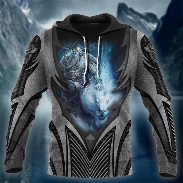 Vikings Armor Viking Odin And Lion 3D All Over Print Hoodie