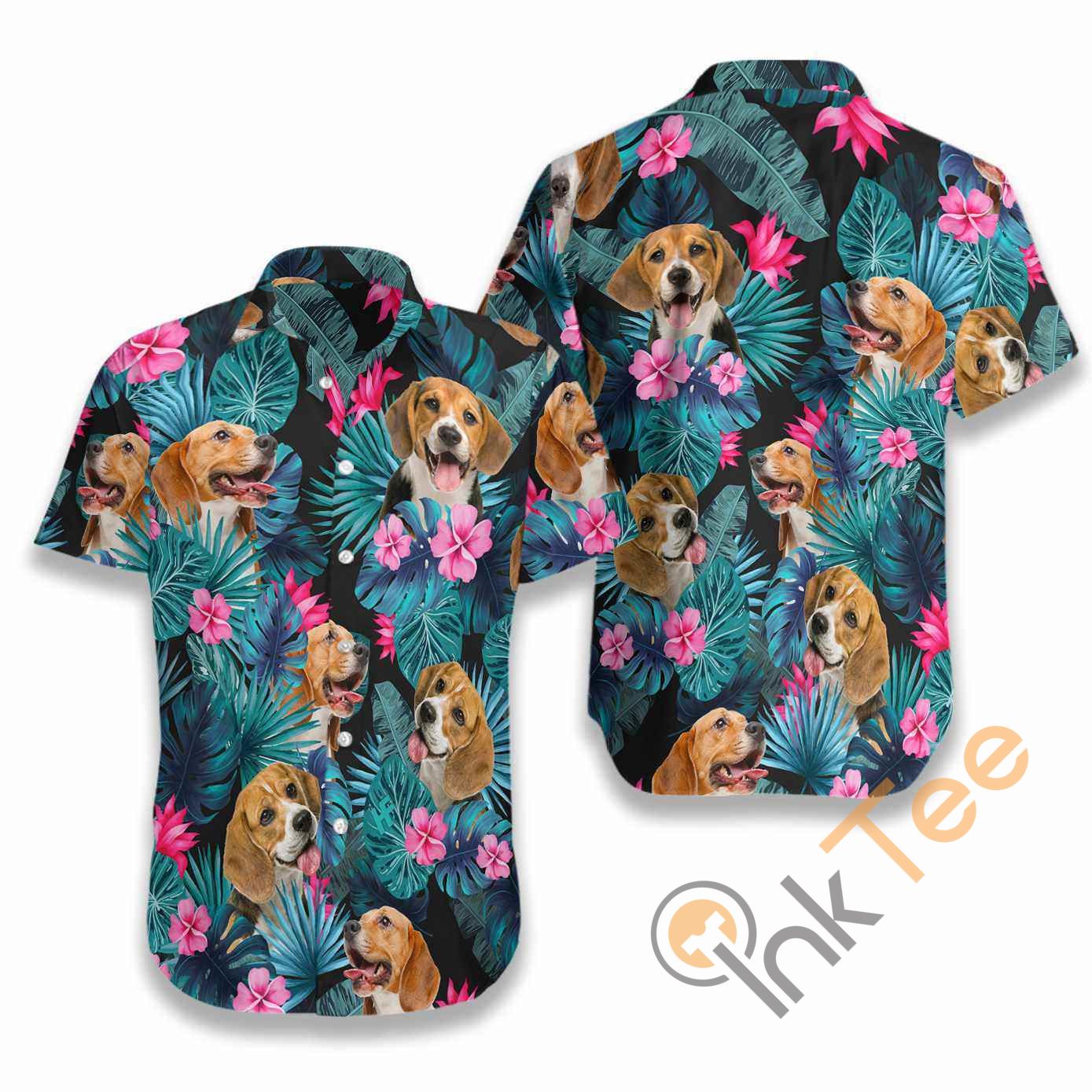 Tropical Beagle Hawaiian shirts