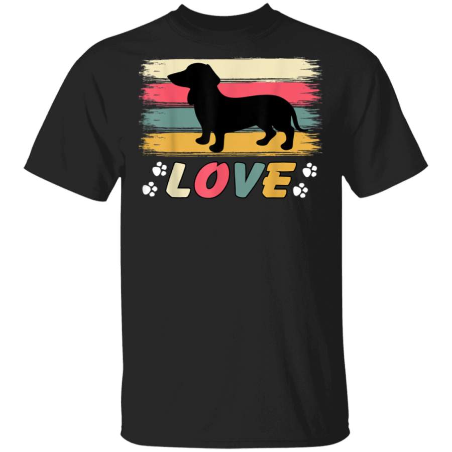 Cute Vintage retro Dachshund Dog Lover Tee present TShirt