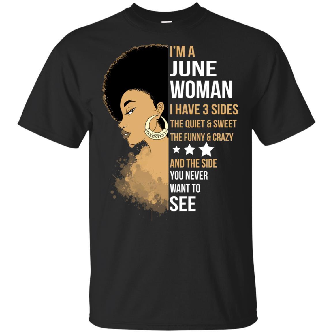 I’M June Woman Brithday T-Shirt For African Clothing Pro Black Girl