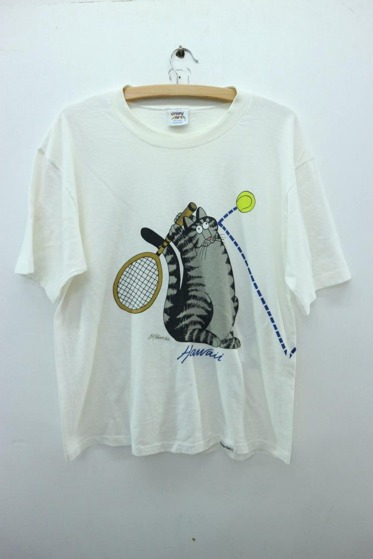 Vintage Crazy B Kliban Cat Tennis Shirt