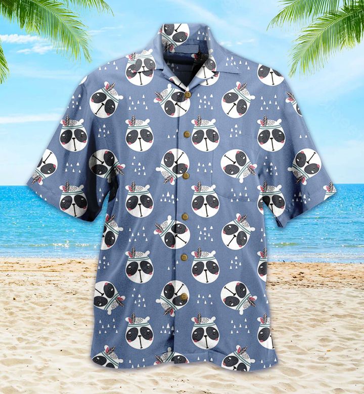 Panda Pattern 3D Hawaiian Shirt