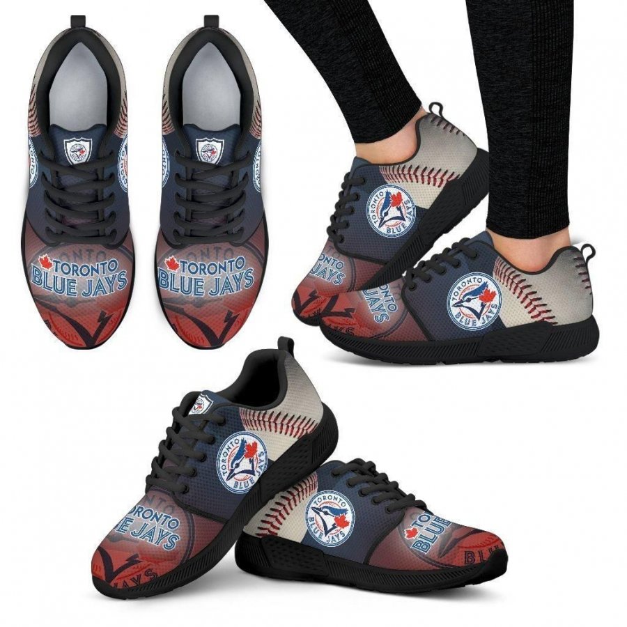 Awesome Toronto Blue Jays Running Sneakers For Baseball Fan #455