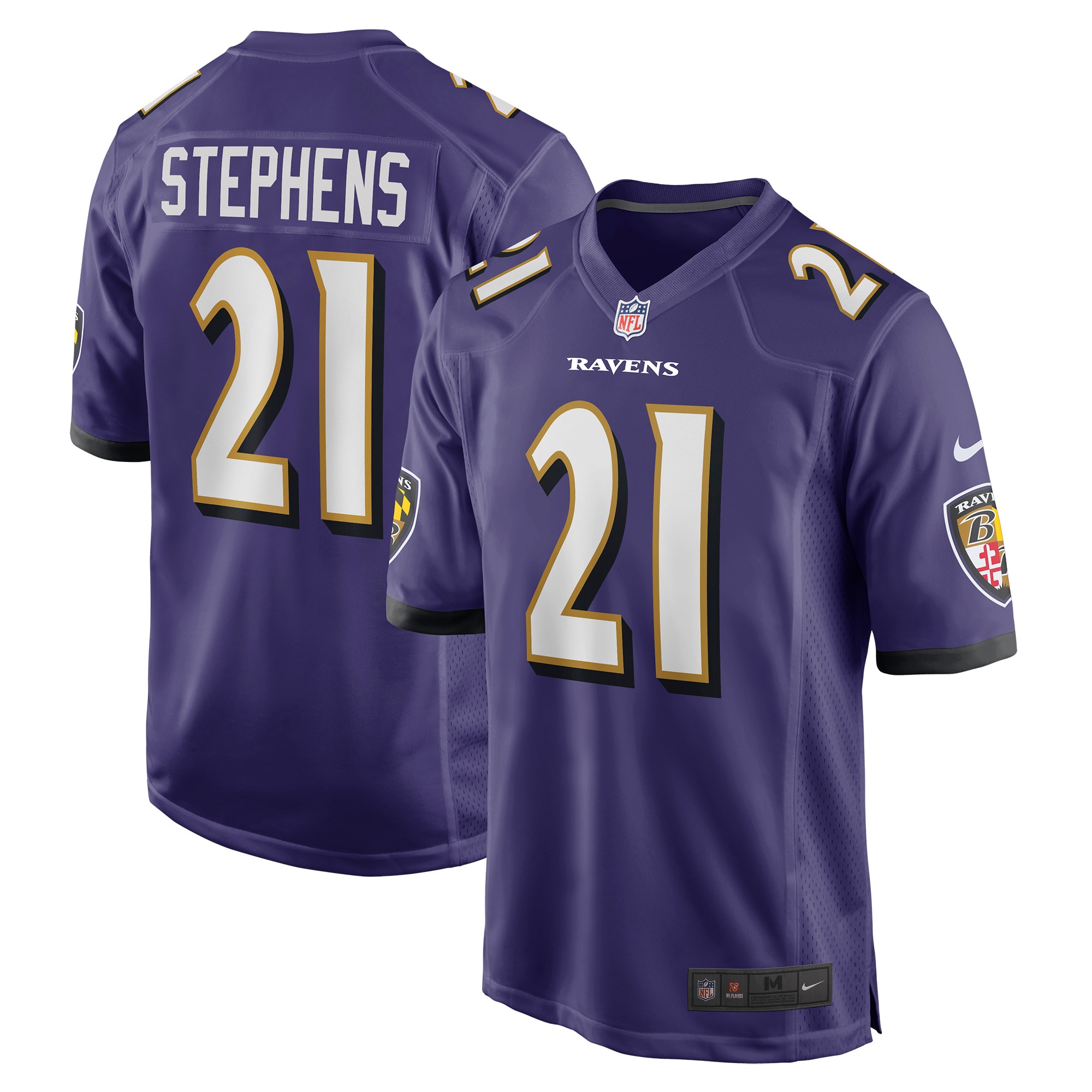 Men’s Baltimore Ravens Brandon Stephens Purple Game Jersey