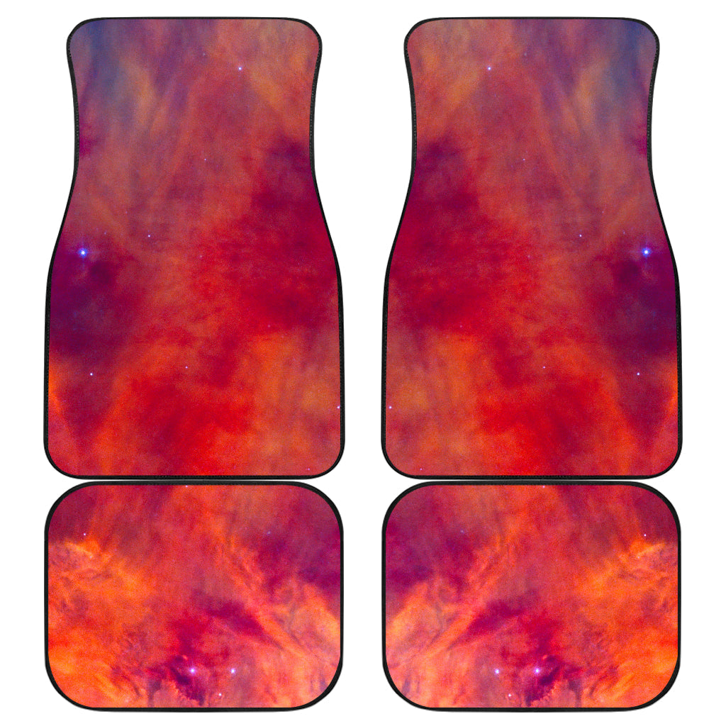 Abstract Nebula Cloud Galaxy Space Print Front And Back Car Floor Mats, Front Car Mat