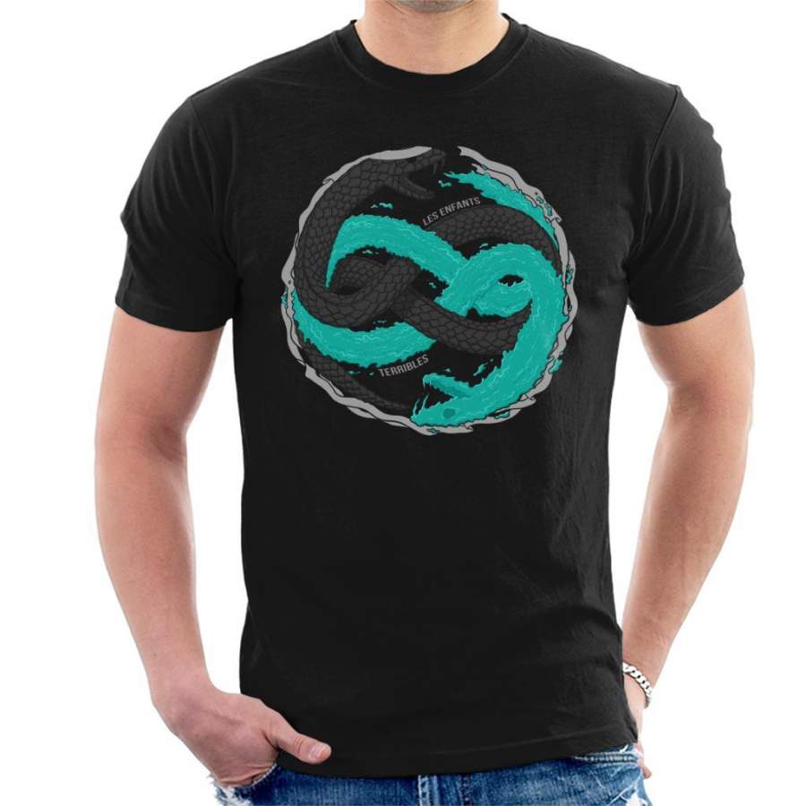 Twin Snakes Black Metal Gear Solid Men’s T-Shirt