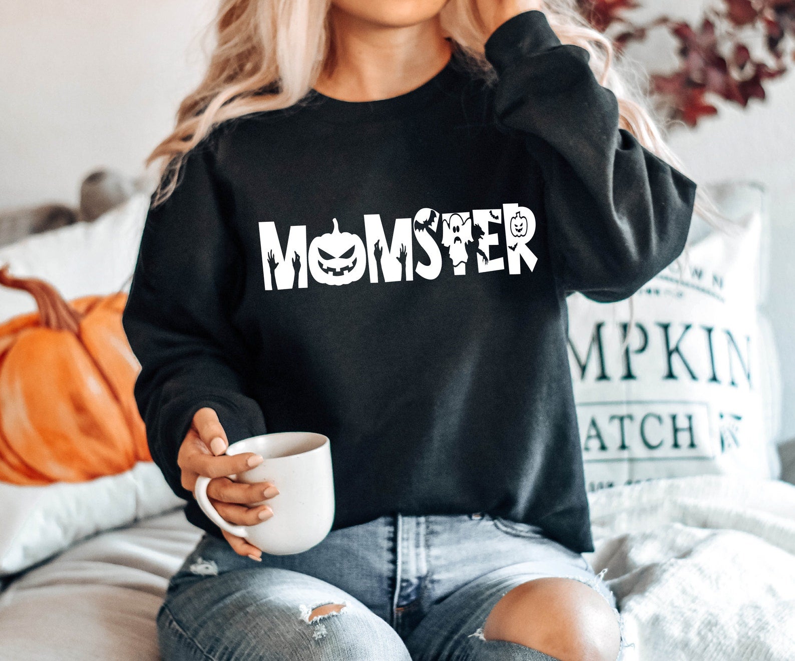 Halloween Mom Sweatshirt 2D Crewneck Sweatshirt All Over Print Sweatshirt For Women Sweatshirt For Men Hw1742