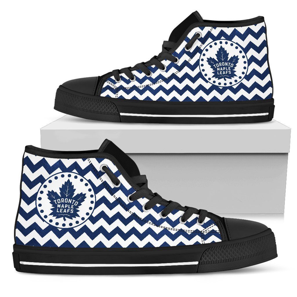 Chevron Broncos Toronto Maple Leafs High Top Shoes Design By TeeCowBoy Fashion