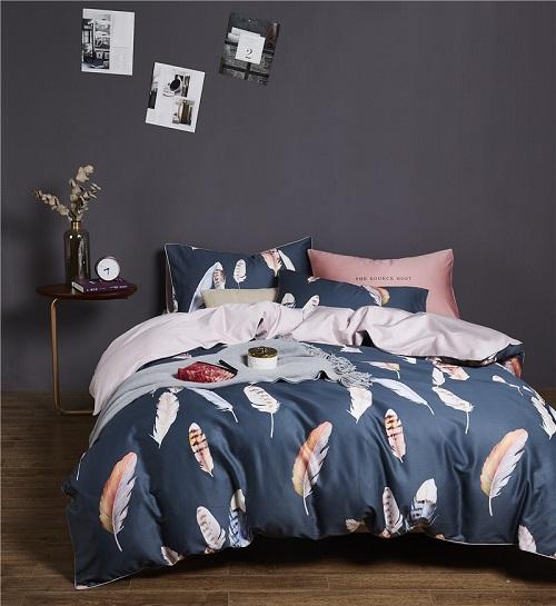 3D Leaf Birds Print Bedding Set Luxury Egyptian Cotton Queen King Size Bedding Sets Bed Sheet Set Duvet Cover Funda Nordica Cama
