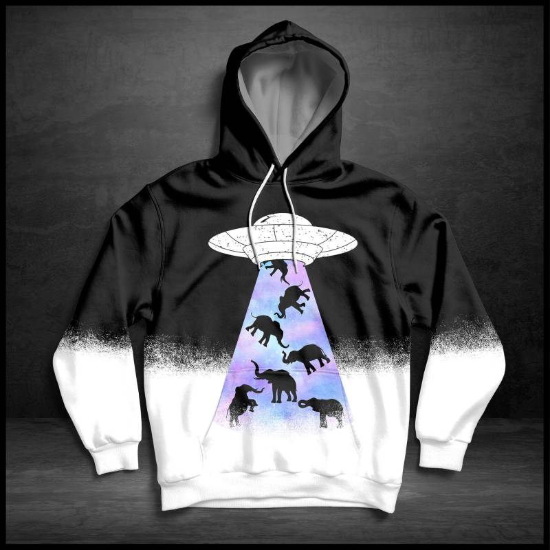 UFO Attack Elephant G568 – All Over Print Unisex Hoodie