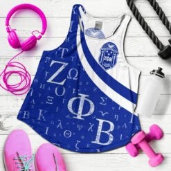 Zeta Phi Beta Women Racerback Tank – Sorority Greek Alphabet Symbols Women Racerback Tank