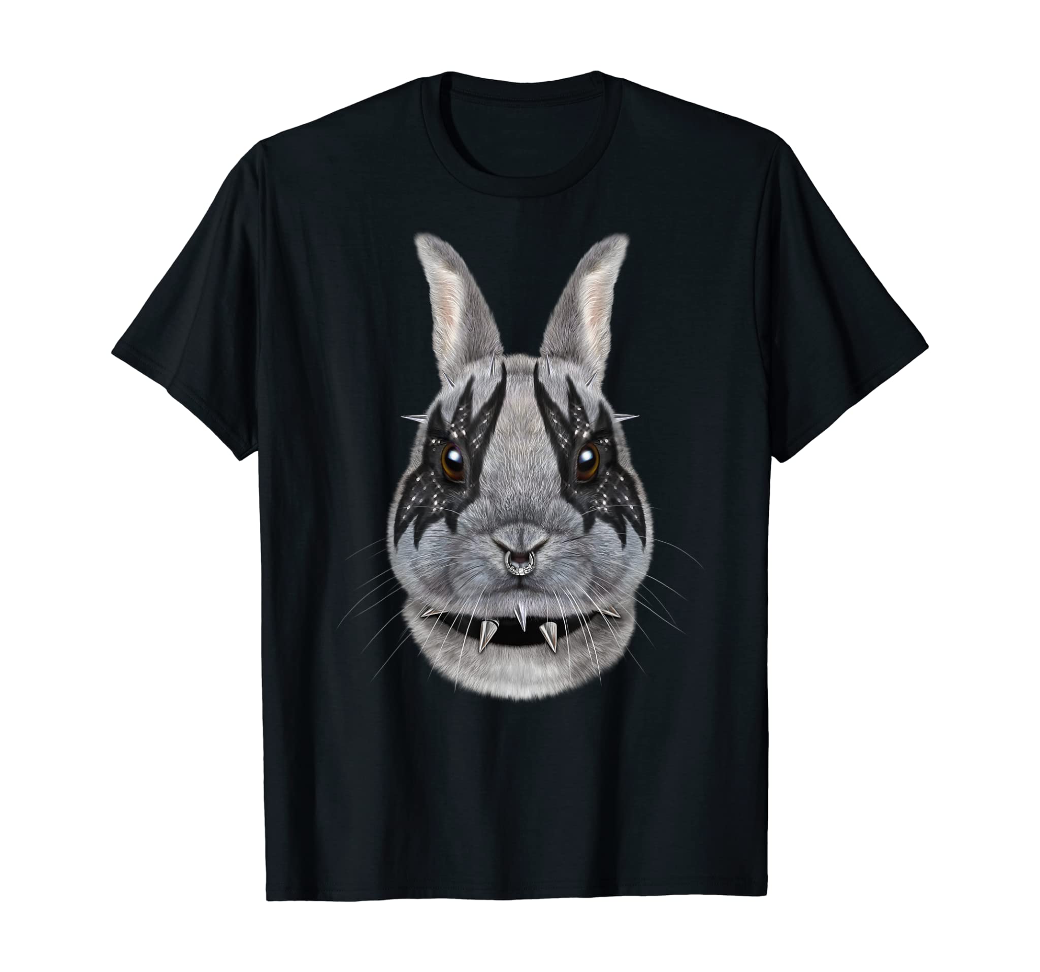 Netherland Dwarf Rabbit In Punk Rock Style – T-Shirt