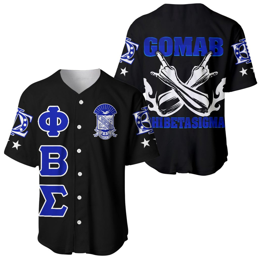 Fraternity Baseball Jersey – Phi Beta Sigma Letters Baseball Jersey Shirt