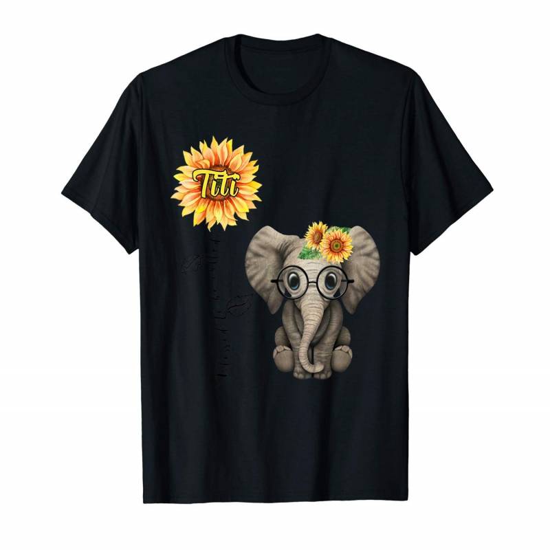 Blessed To Be Called Titi Hippie Elephant Tshirt Aunt Gifts T-shirt