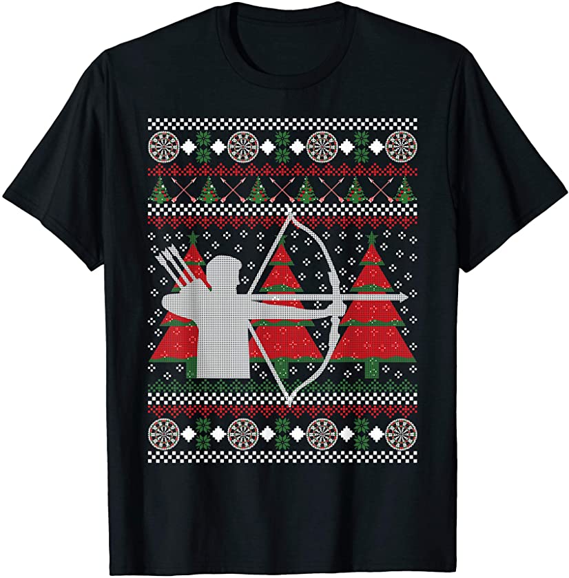 Archery Bow Hunting Arrow Bow Funny Ugly Christmas T-Shirt T-Shirt