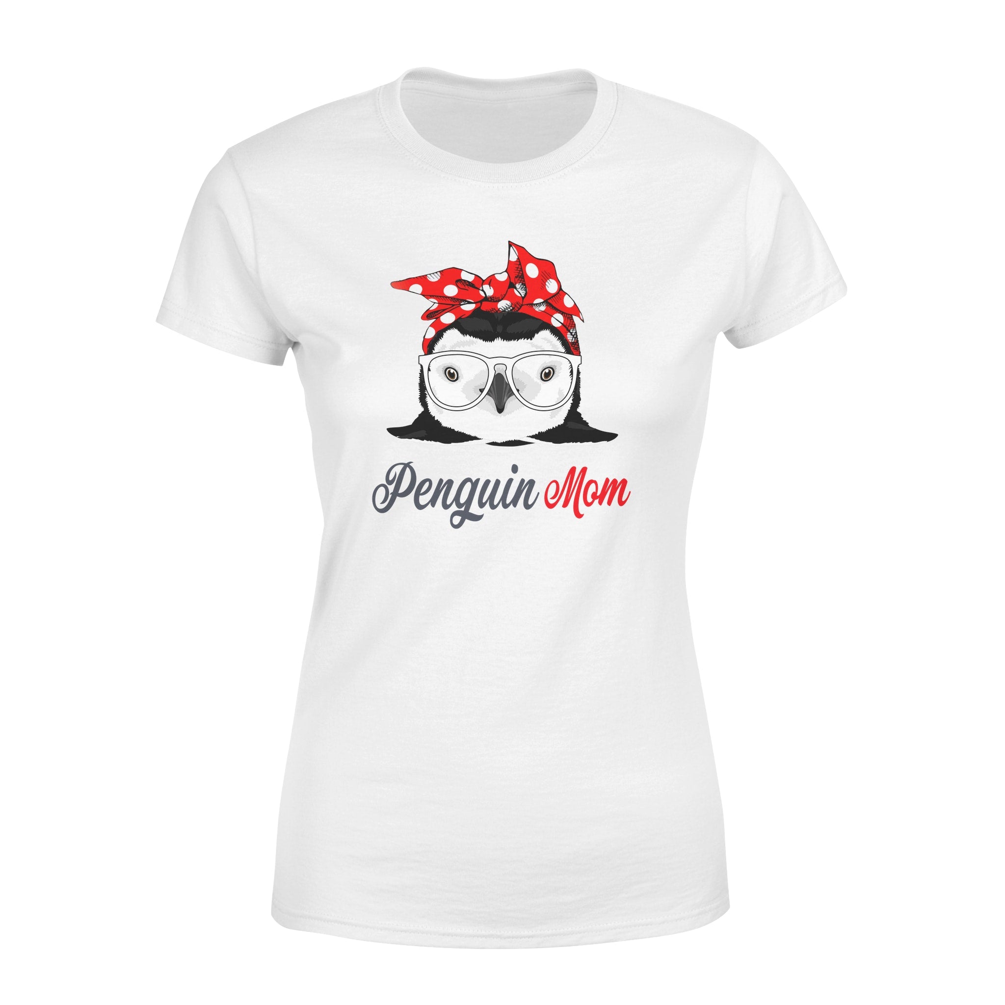 Penguin Mom Bow – Premium Women’S Tee