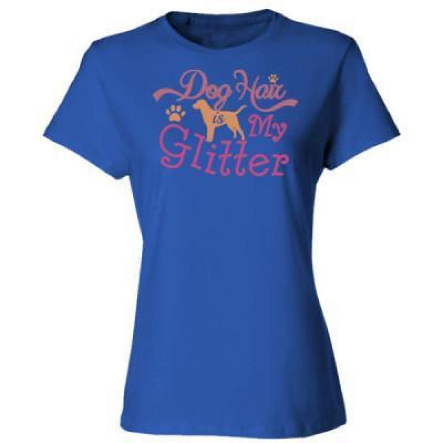 AGR Dog Hair Is My Glitter Dog Groomer – Ladies’ Cotton T-Shirt