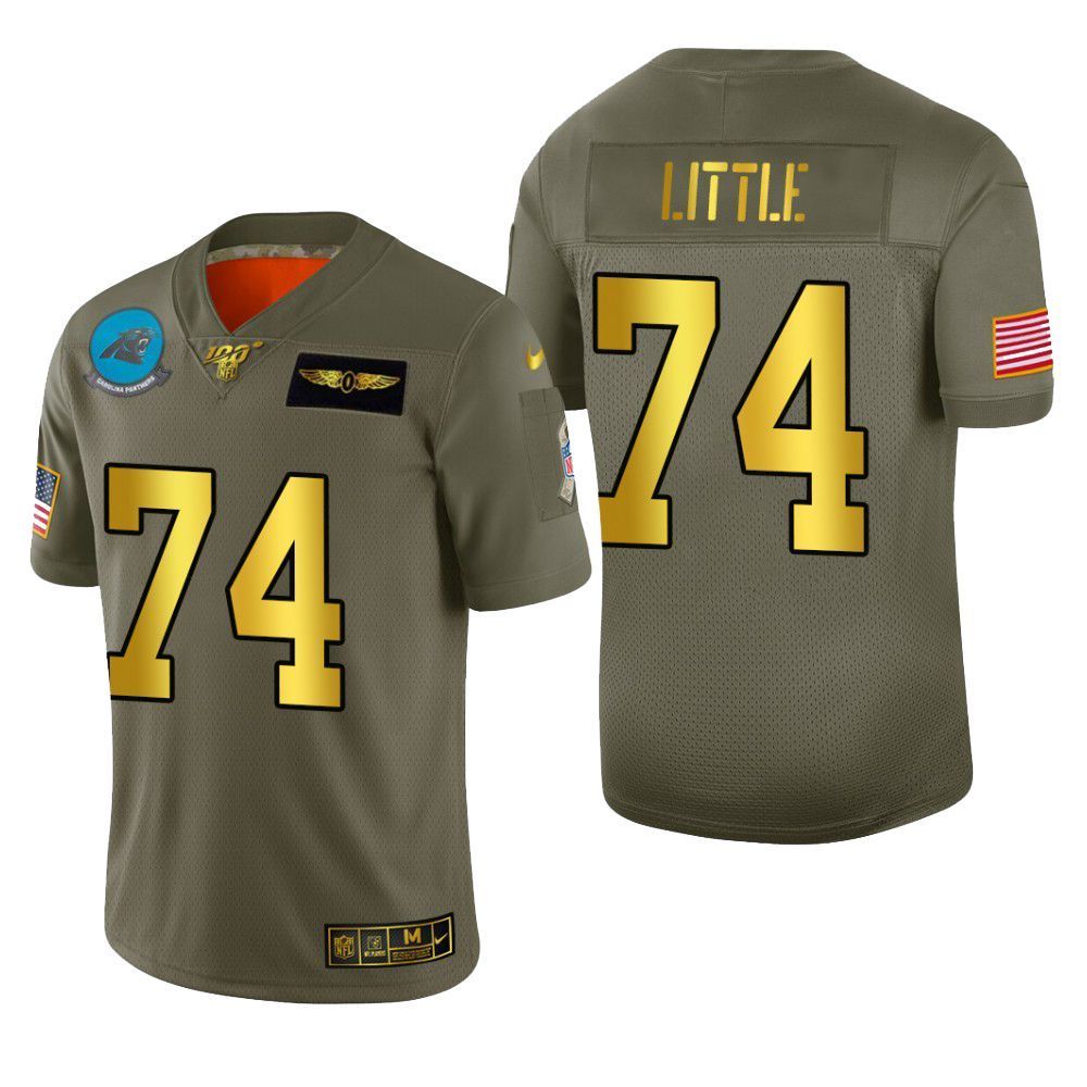 Carolina Panthers Greg Little 2019 Salute To Service NFL 100 Mens Jersey Metallic