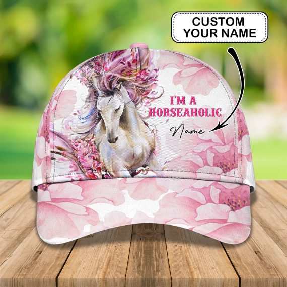 Horse Girl Personalized Name All Over Print Classic Cap For Horse Lovers