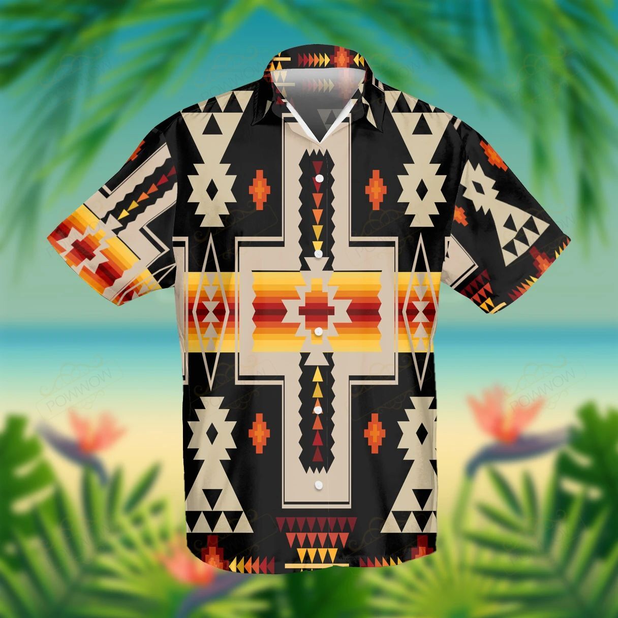 Black Tribe Design Native American Hawaii Shirt Ha90049