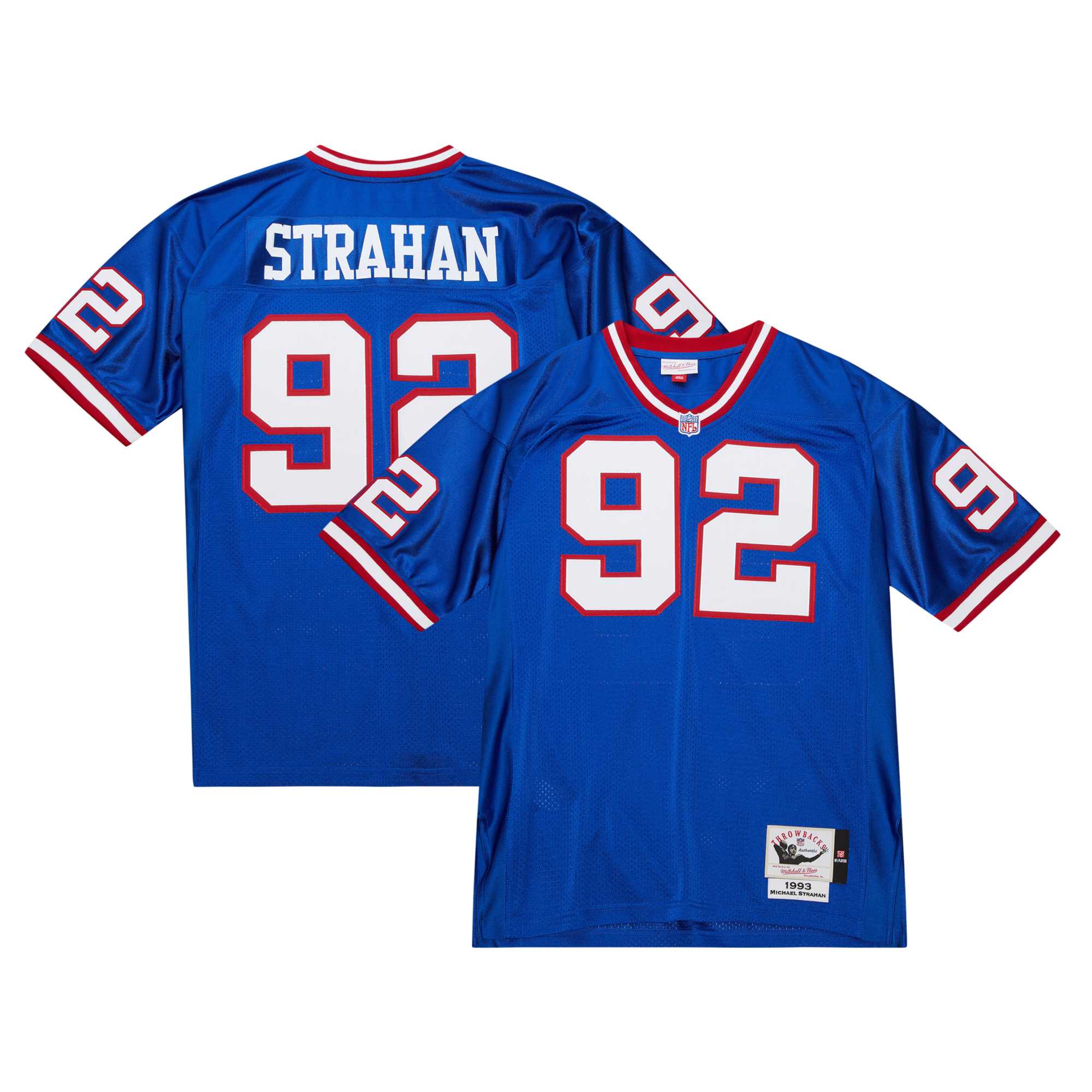 Michael Strahan New York Giants 1993 Mitchell & Ness Authentic Throwback Retired Player Jersey – Royal