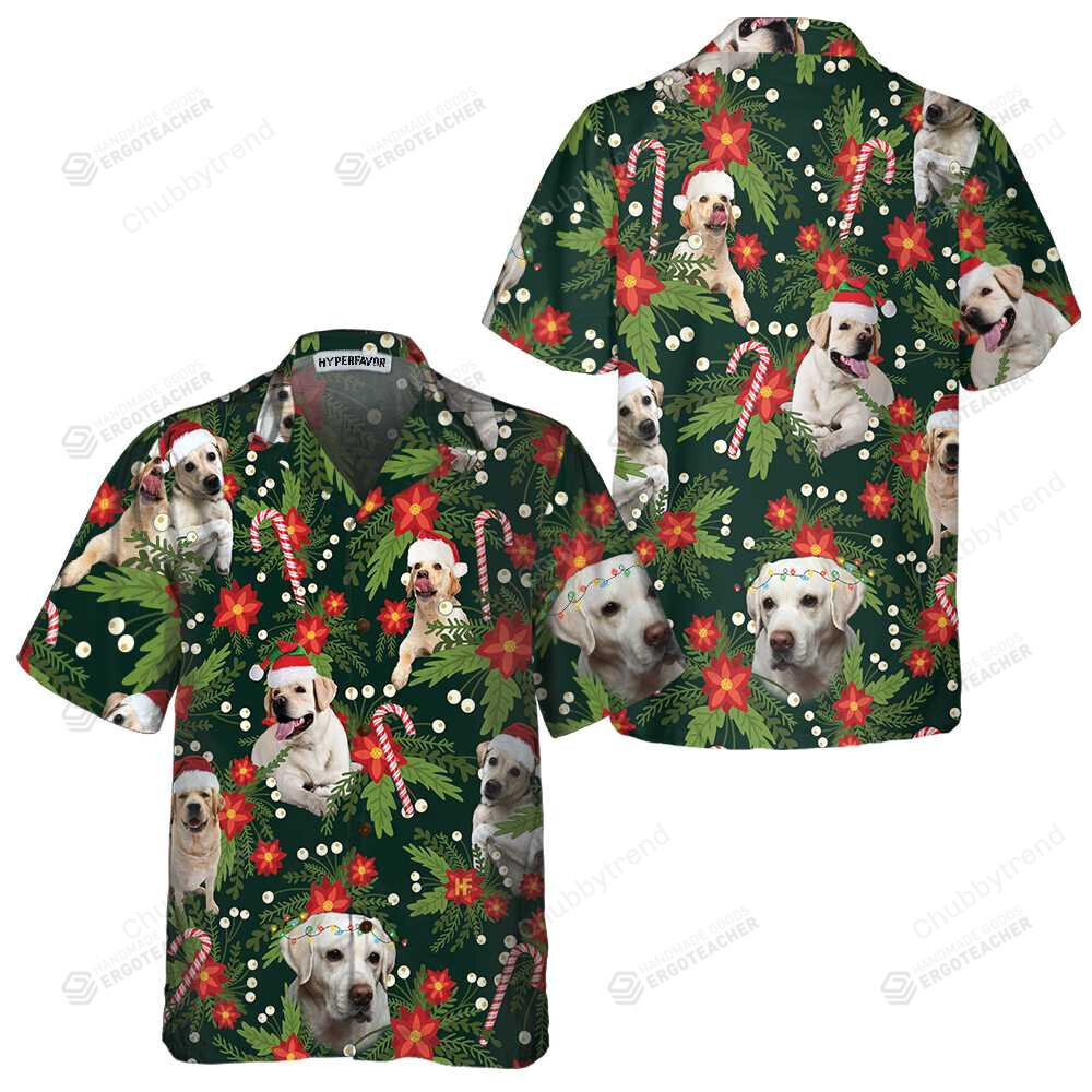 Christmas Labrador Retriever With Poinsettia Flower Hawaii Shirt Ha105354