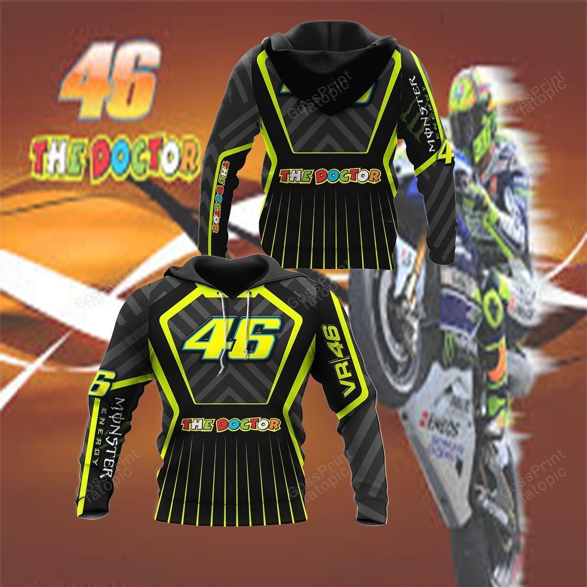 3D ALL OVER VR46 YZ SHIRTS VER 1