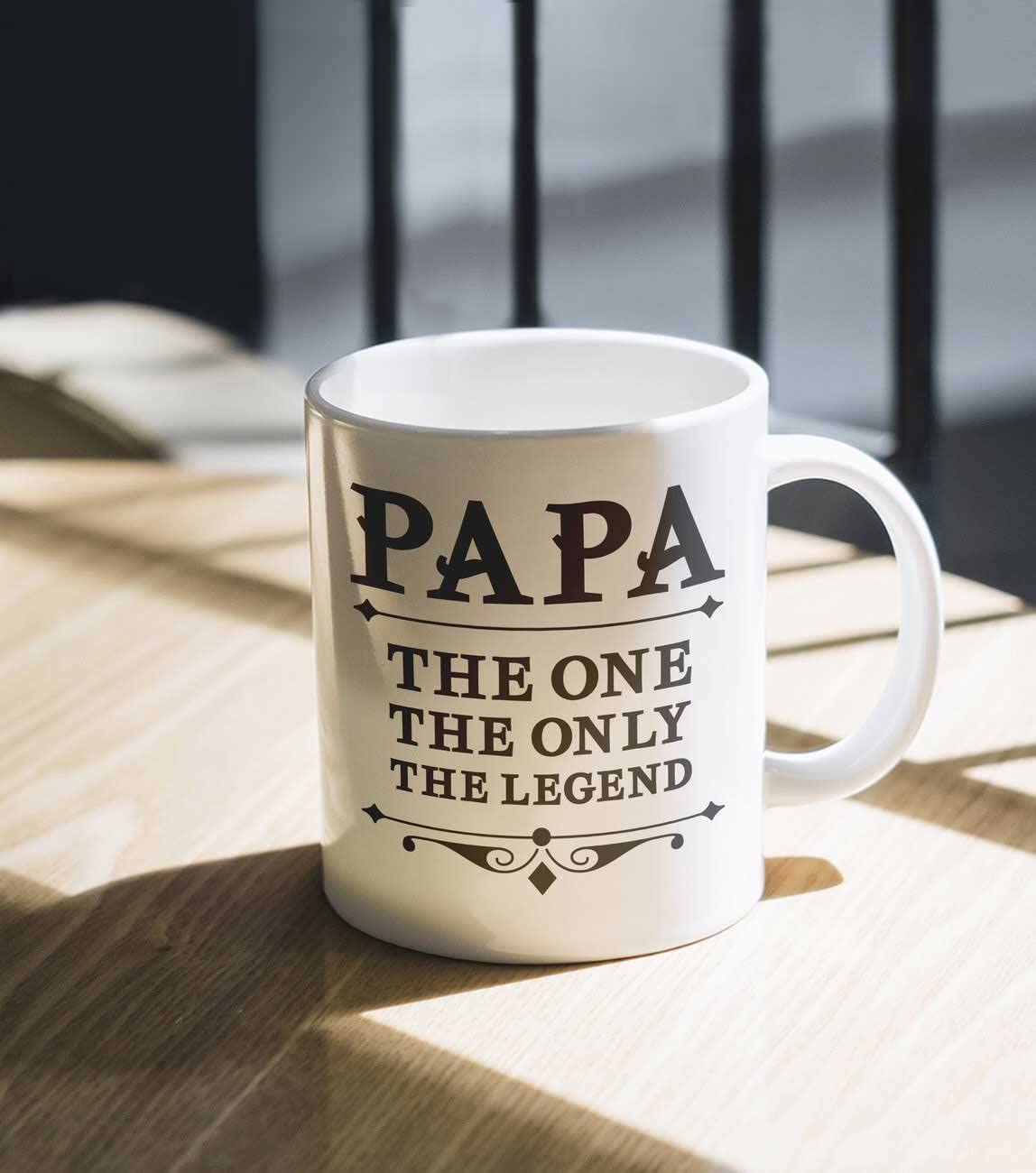 Papa The One The Only The Legend Coffee Mug Gift For Dad Or Grandpa Birthday Or Christmas Gift For Papa Funny Fathers Day