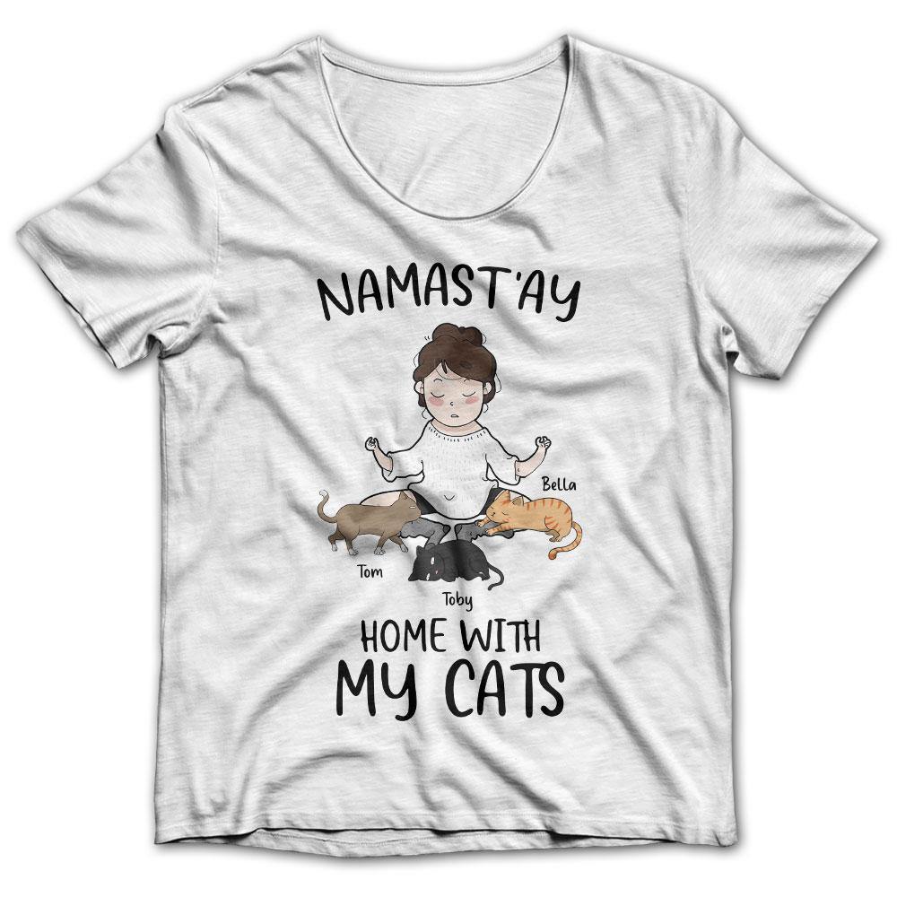Namastay Home Cat Personalized Shirt