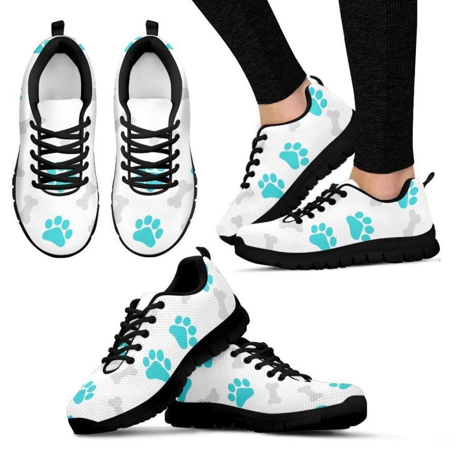 Paws and Bones -  White Women's Sneakers