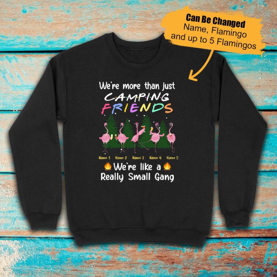 Personalized Friends Flamingo Camping Sweatshirt, Best Gift For Bestie – Trending Personalized