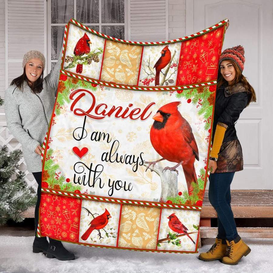 Custom Blanket Cardinal Bird Personalized Name Blanket – Gift For Grandma – Fleece Blanket