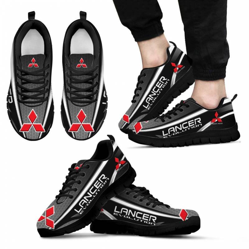 3D Printed Mitsubishi Lancer Evolution LPH Sneakers Ver 3 For Men & Women (Black)