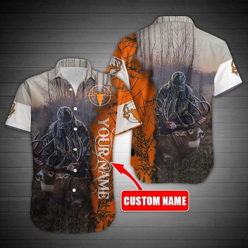 Bow Hunter Deer Hunting Custom Name Aloha Hawaii Shirts Kv Ha77415