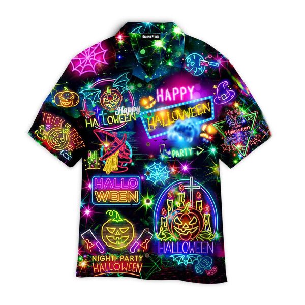 Neon Halloween Night Life Party Hawaii Shirt For Men Women Ha79103