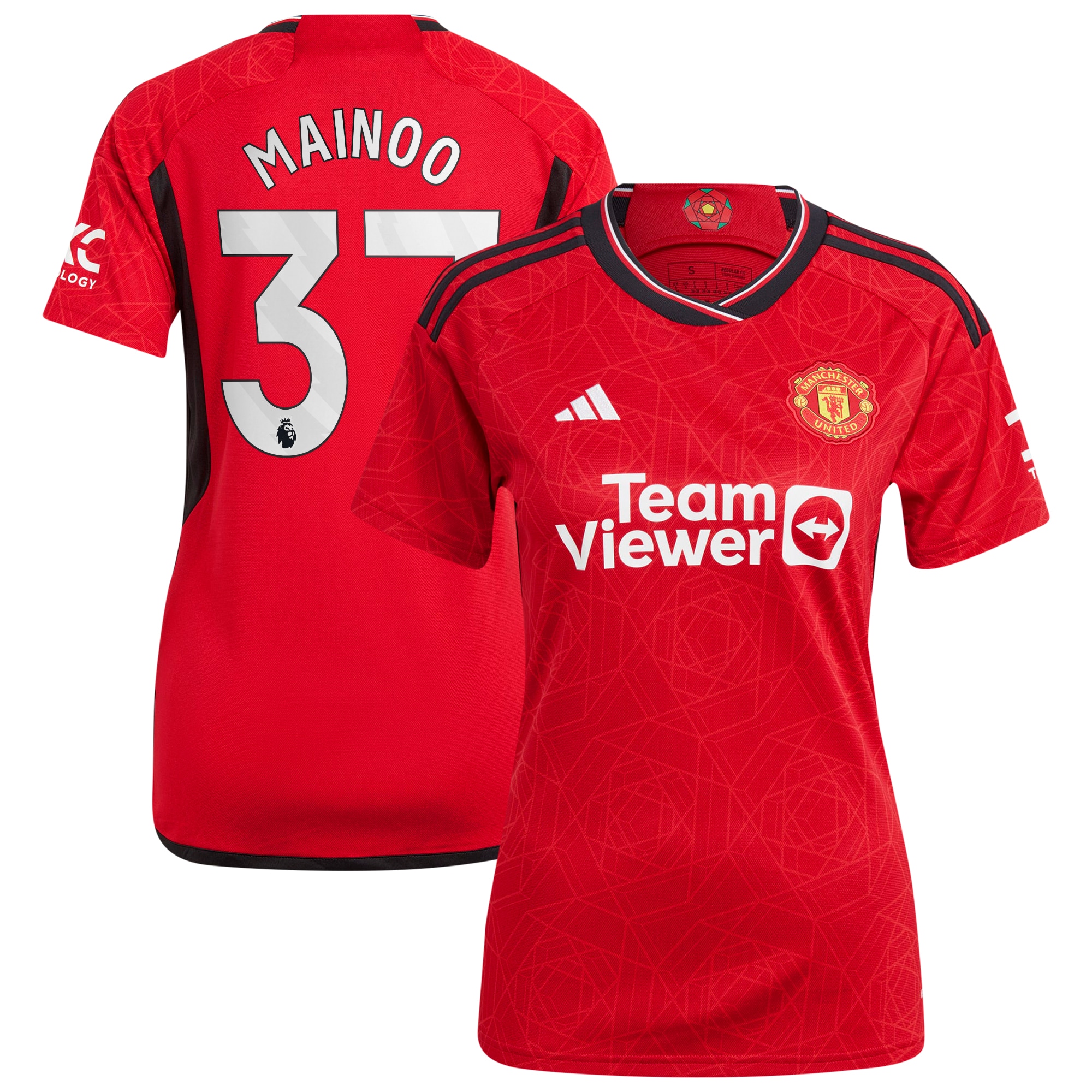 Kobbie Mainoo Manchester United Women's 2023/24 Home Replica Player Jersey – Red