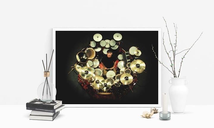 Neil Peart At His Kit Poster Canvas Poster Canvas Poster Canvas Moderndaydecors