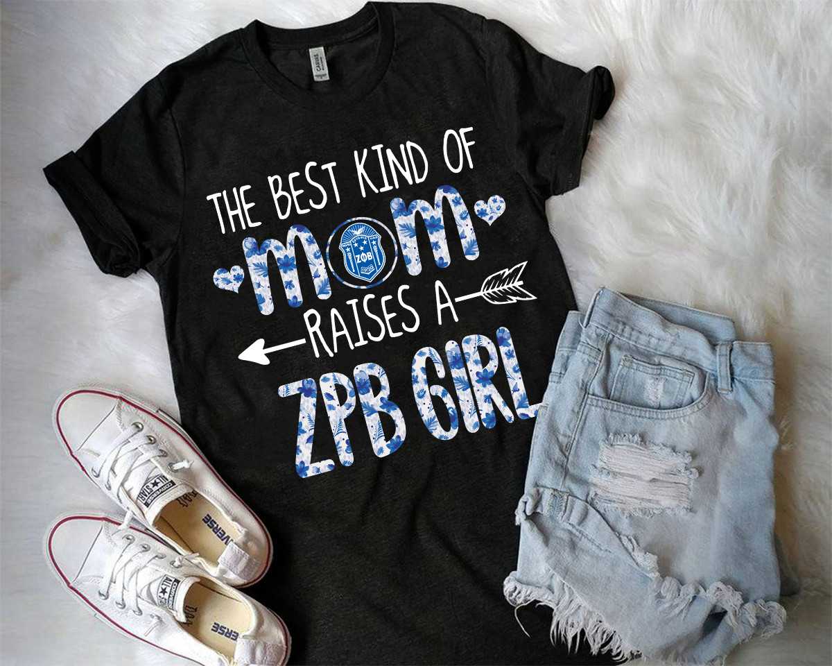 Zeta Phi Beta best Mom raises ZPB girl 2D T-shirt