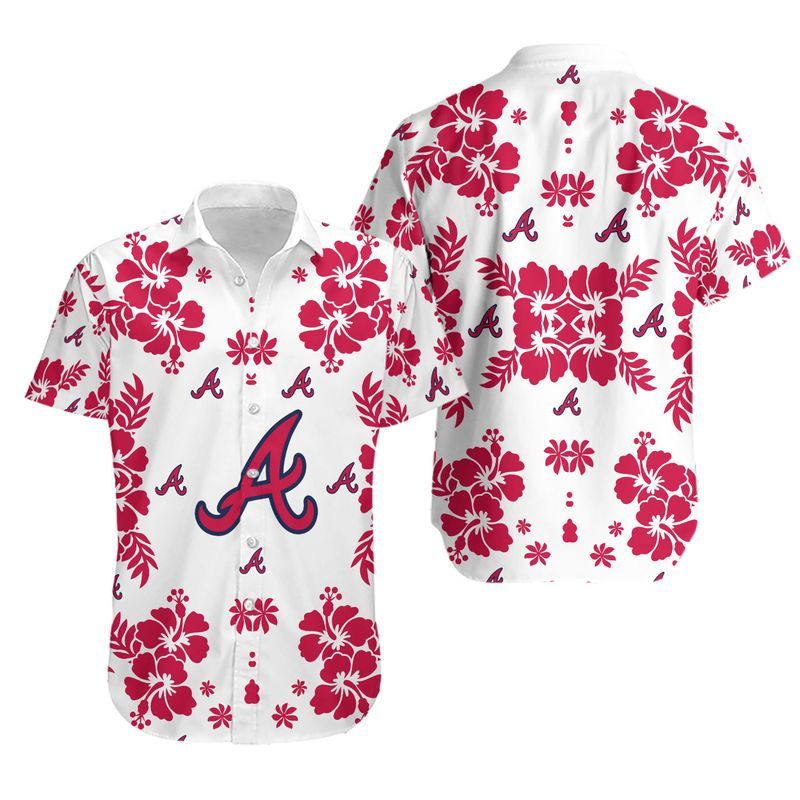 Topsportee Atlanta Braves Hibiscus Flower Limited Edition Hawaii Shirt And Shorts Summer Collection Size S-5Xl Nla002634