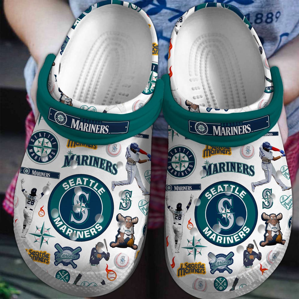 Seattle Mariners Baseball team MLB Sport Crocs Clogs Crocband Shoes Comfortable For Men Women and Kids 2