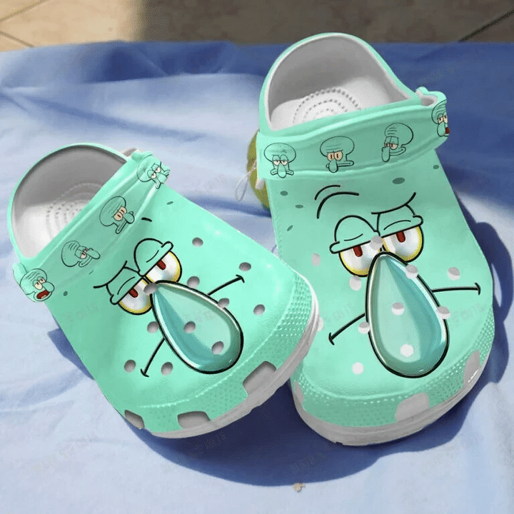 Green Squidward Tentacles Sp*Ngebob Clogs Shoes